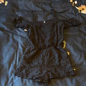 Xhilaration Black Lace Off-Shoulder Dress